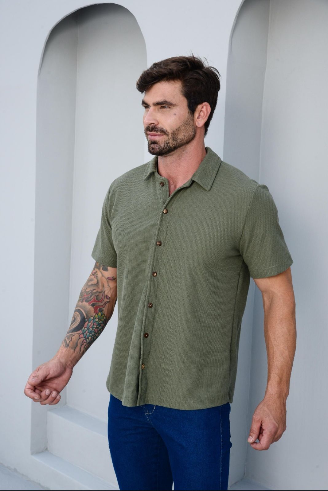 Camisa Tricot Gola Convencional