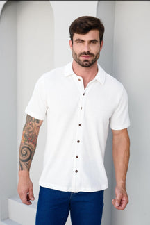 Camisa Tricot Gola Convencional
