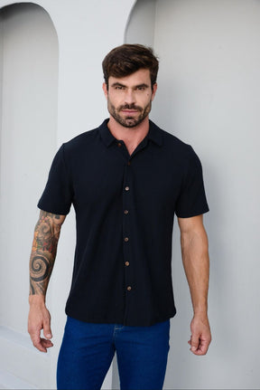 Camisa Tricot Gola Convencional