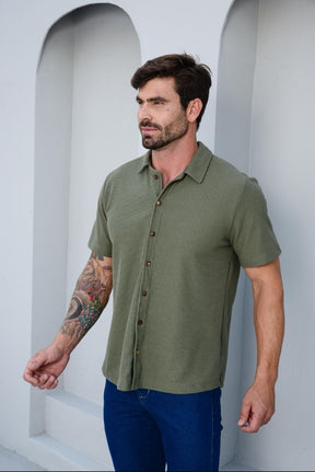 Camisa Tricot Gola Convencional