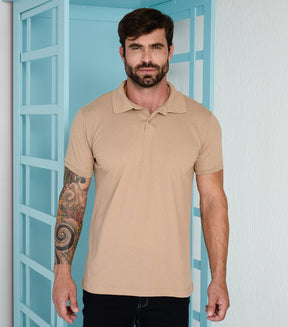Polo Piquet Com Elastano Lisa
