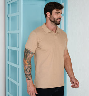 Polo Piquet Com Elastano Lisa